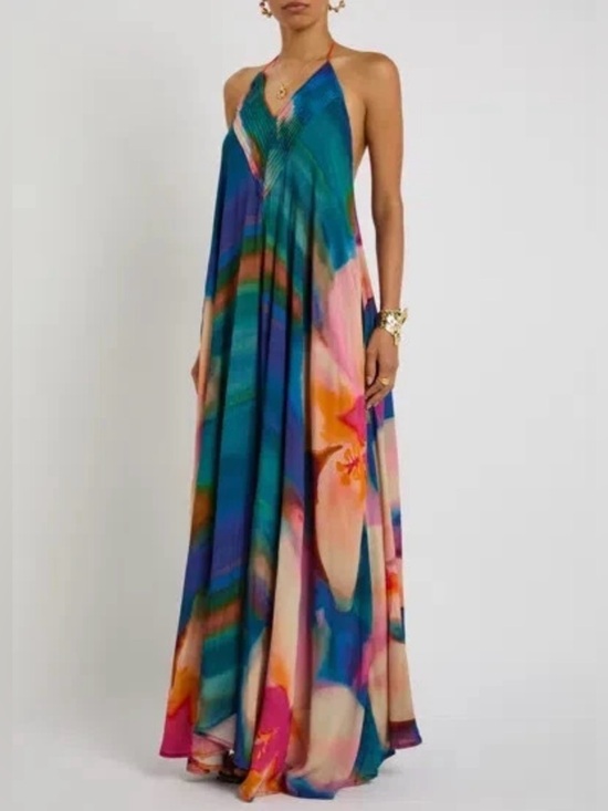 Free People Dresses & Skirts - Free People Catalina Sunset Multicolor Maxi Dress